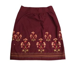 Talbots Embroidered Floral Skirt